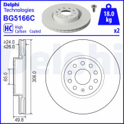 BG5166C DELPHI brzdový kotúč BG5166C DELPHI