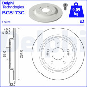 BG5173C DELPHI brzdový kotúč BG5173C DELPHI