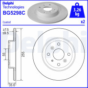 BG5298C Brzdový kotouč DELPHI