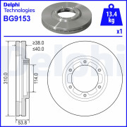 BG9153 Brzdový kotouč DELPHI