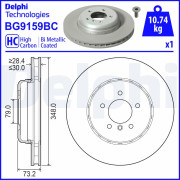 BG9159BC Brzdový kotouč DELPHI