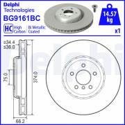 BG9161BC Brzdový kotouč DELPHI