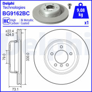 BG9162BC Brzdový kotouč DELPHI