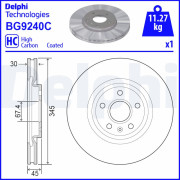 BG9240C DELPHI brzdový kotúč BG9240C DELPHI