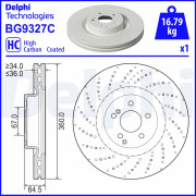 BG9327C Brzdový kotouč DELPHI