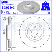 BG9330C Brzdový kotouč DELPHI