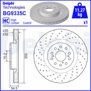 BG9335C Brzdový kotouč DELPHI