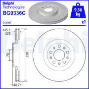 BG9336C Brzdový kotouč DELPHI