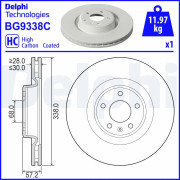 BG9338C Brzdový kotouč DELPHI