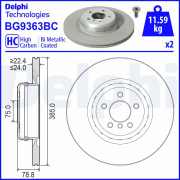 BG9363BC Brzdový kotouč DELPHI