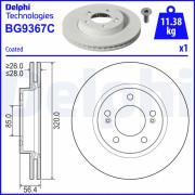 BG9367C Brzdový kotouč DELPHI