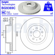 BG9369C Brzdový kotouč DELPHI