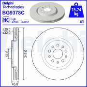 BG9378C Brzdový kotouč DELPHI