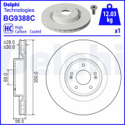 BG9388C Brzdový kotouč DELPHI