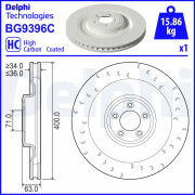 BG9396C Brzdový kotouč DELPHI