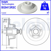 BG9413RSC DELPHI brzdový kotúč BG9413RSC DELPHI