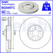 BG9497C Brzdový kotouč DELPHI