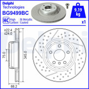 BG9499BC Brzdový kotouč DELPHI