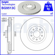 BG9513C Brzdový kotouč DELPHI