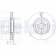 BG9843 DELPHI brzdový kotúč BG9843 DELPHI