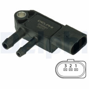 DPS00001 Senzor, tlak výfukového plynu DELPHI