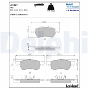 LP3487 Sada brzdových destiček, kotoučová brzda DELPHI