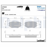 LP3640 DELPHI sada brzdových platničiek kotúčovej brzdy LP3640 DELPHI