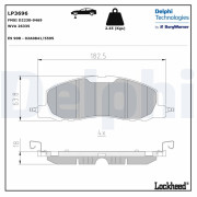 LP3696 DELPHI sada brzdových platničiek kotúčovej brzdy LP3696 DELPHI