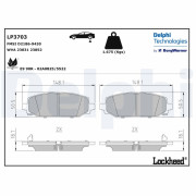 LP3703 DELPHI sada brzdových platničiek kotúčovej brzdy LP3703 DELPHI