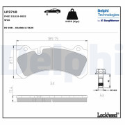 LP3710 DELPHI sada brzdových platničiek kotúčovej brzdy LP3710 DELPHI