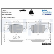 LP3711 DELPHI sada brzdových platničiek kotúčovej brzdy LP3711 DELPHI