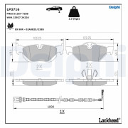 LP3716 DELPHI sada brzdových platničiek kotúčovej brzdy LP3716 DELPHI