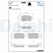 LP3740 DELPHI sada brzdových platničiek kotúčovej brzdy LP3740 DELPHI