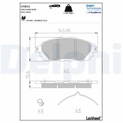 LP3815 DELPHI sada brzdových platničiek kotúčovej brzdy LP3815 DELPHI