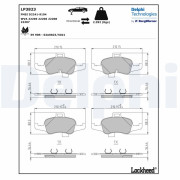 LP3823 DELPHI sada brzdových platničiek kotúčovej brzdy LP3823 DELPHI