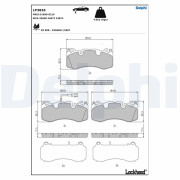 LP3836 Sada brzdových destiček, kotoučová brzda DELPHI