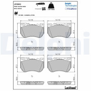 LP3842 Sada brzdových destiček, kotoučová brzda DELPHI