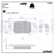 LP3848 DELPHI sada brzdových platničiek kotúčovej brzdy LP3848 DELPHI