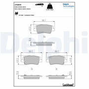 LP3855 Sada brzdových destiček, kotoučová brzda DELPHI