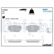 LP3859 Sada brzdových destiček, kotoučová brzda DELPHI