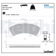 LP3861 DELPHI sada brzdových platničiek kotúčovej brzdy LP3861 DELPHI