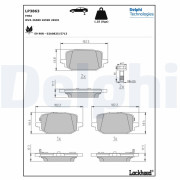 LP3863 Sada brzdových destiček, kotoučová brzda DELPHI
