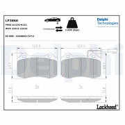 LP3866 Sada brzdových destiček, kotoučová brzda DELPHI