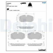 LP3879 DELPHI sada brzdových platničiek kotúčovej brzdy LP3879 DELPHI