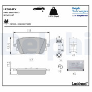 LP5016EV DELPHI sada brzdových platničiek kotúčovej brzdy LP5016EV DELPHI