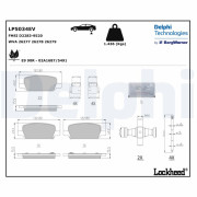 LP5034EV DELPHI sada brzdových platničiek kotúčovej brzdy LP5034EV DELPHI