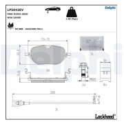 LP5043EV DELPHI sada brzdových platničiek kotúčovej brzdy LP5043EV DELPHI