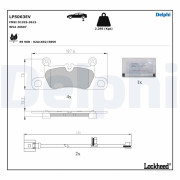 LP5063EV DELPHI sada brzdových platničiek kotúčovej brzdy LP5063EV DELPHI