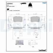 LP5080EV DELPHI sada brzdových platničiek kotúčovej brzdy LP5080EV DELPHI