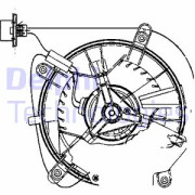 TSP0545027 DELPHI vnútorný ventilátor TSP0545027 DELPHI